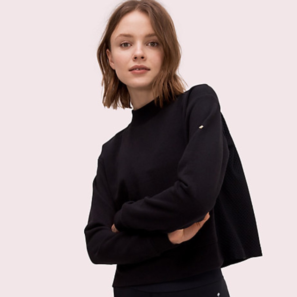 kate spade mixed media pullover sweatshirt